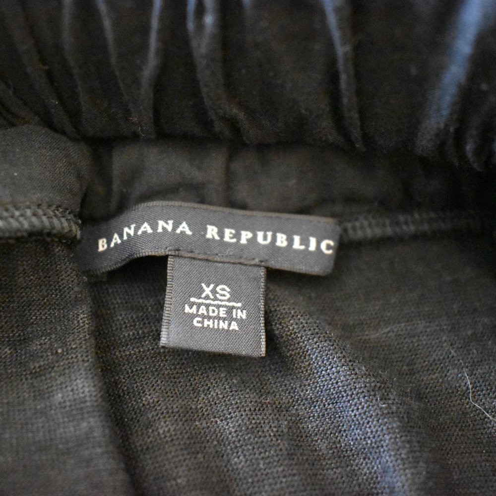 BANANA REPUBLIC Strapless Mini Dress S Black Ties Ruffle - Picture 4 of 11